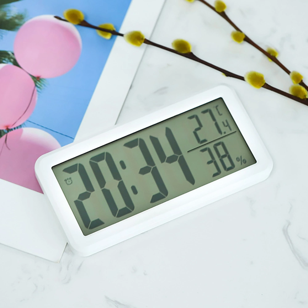 Relógio de alarme LCD digital de mesa com grande humidade de visualização e. Temperatura