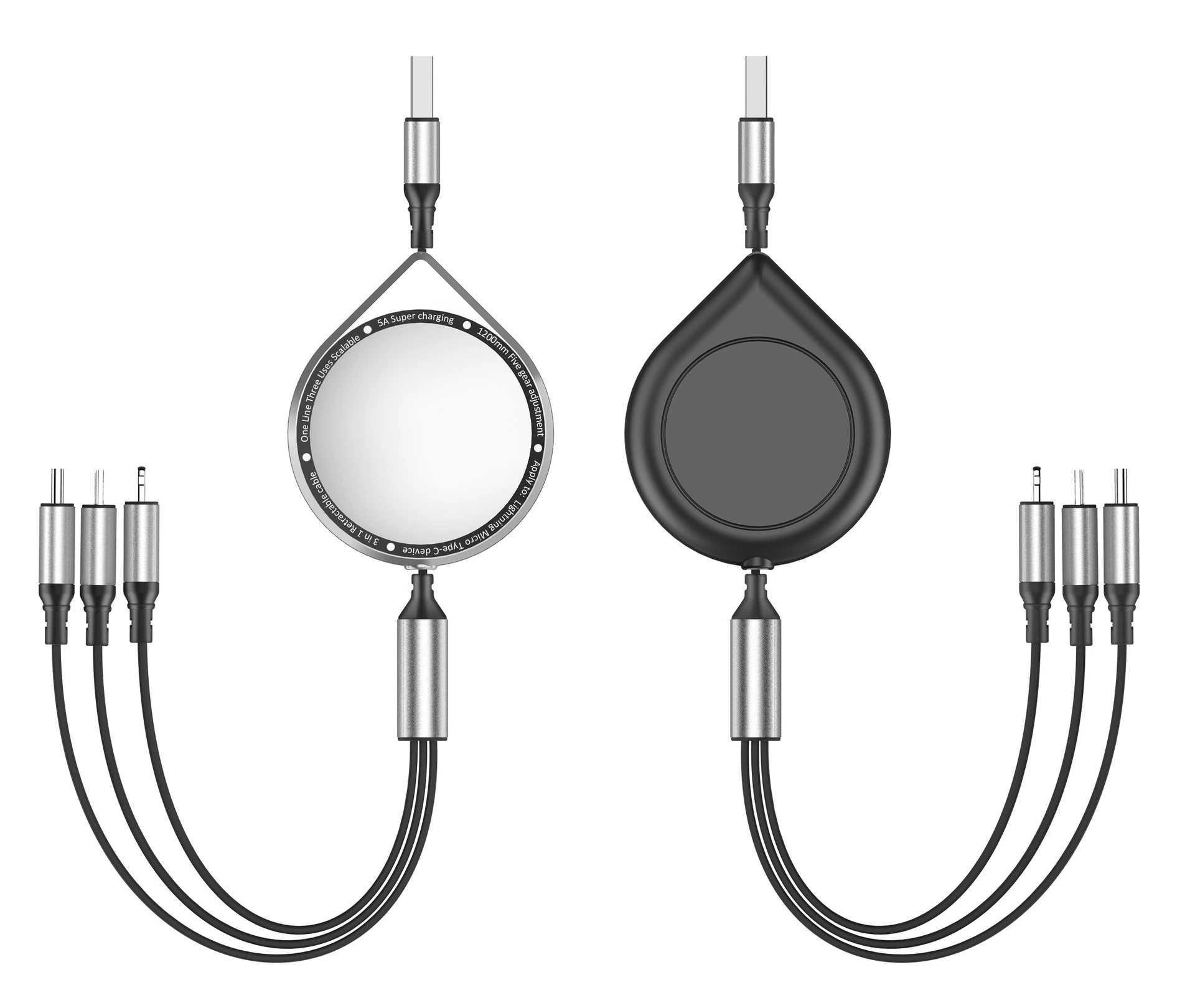 Droplet Shape Expansion Storage Shrinkage Three in One Charging Cable