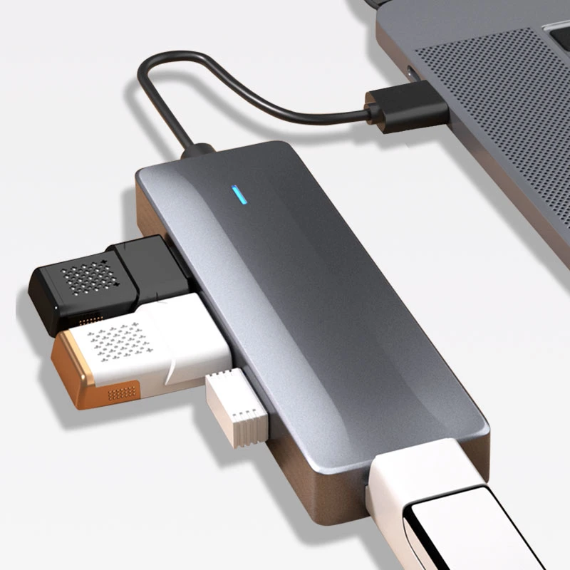 Adaptador USB 3.0 de alta velocidade Hub USB 3.0 de 4 portas para Todo o computador