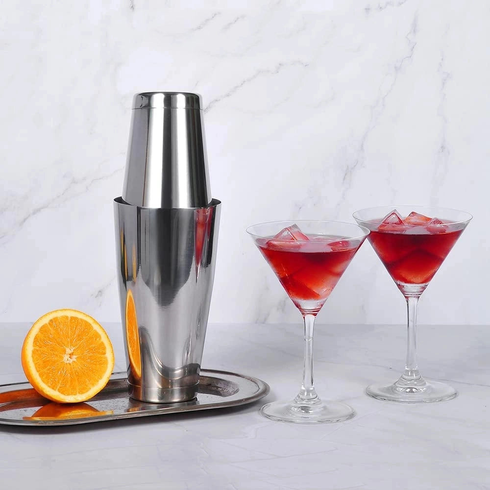 High quality/High cost performance  Stainless Steel Cocktail Martini Drink Mixer Boston Shaker Barware