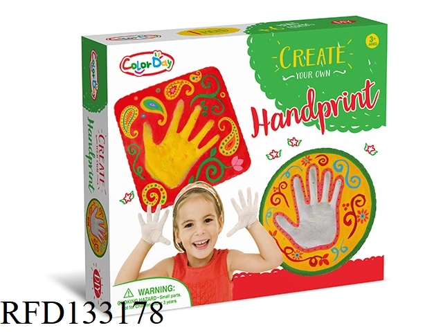 Educational Toys DIY Handmade Handprint Plaster Set Drawing Set for Kids Learning