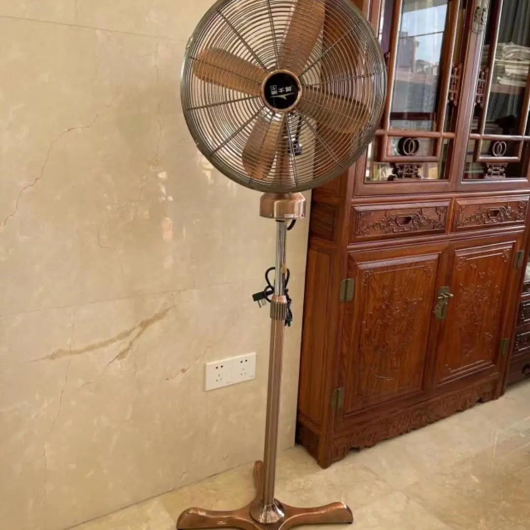 16" China Manufacture Evernal Oscillating Pedestal Metal Stand Fan with Cross Base.