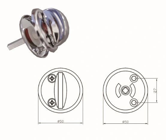 Escudo clave de la cubierta del cilindro de cerradura de puerta de seguridad Hardware