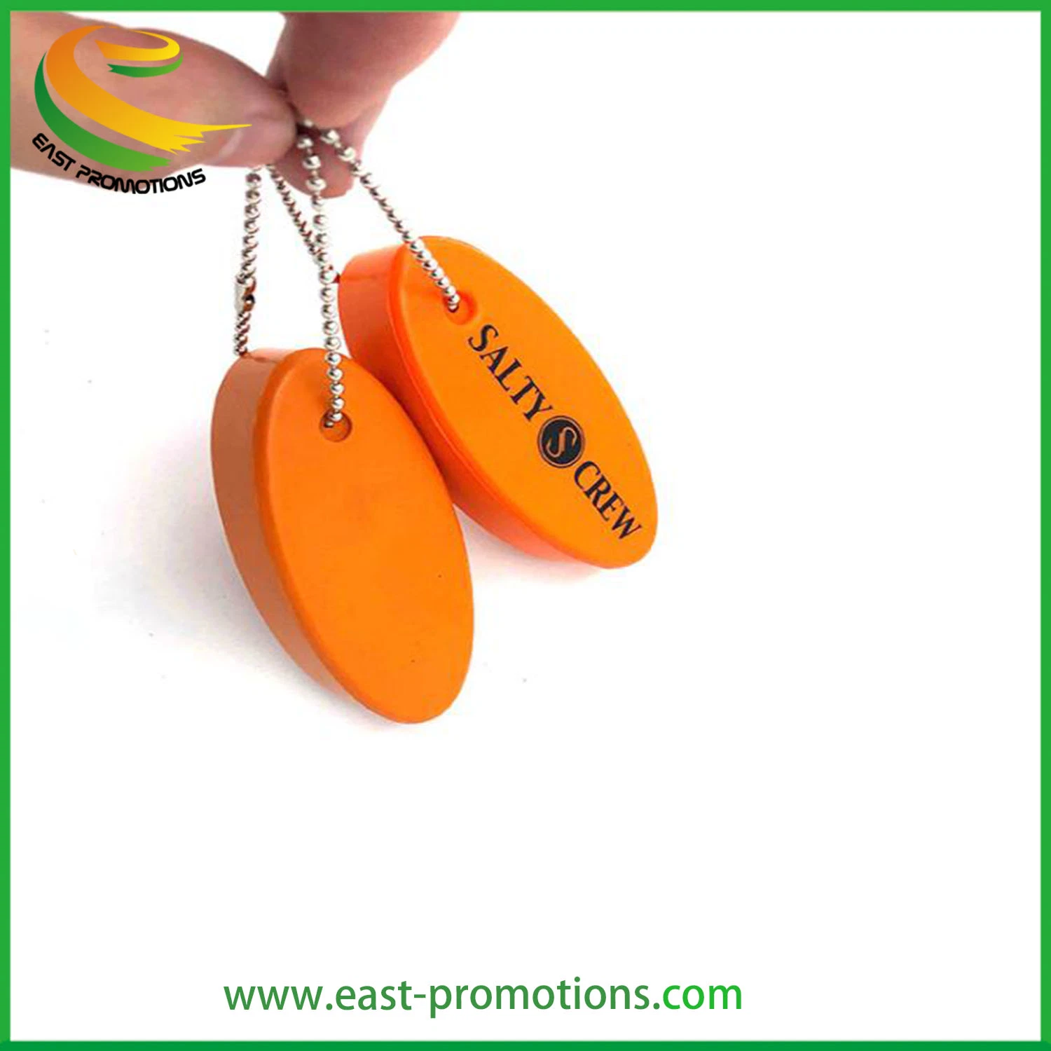 Manufacturer Custom Oval Round Shape EVA Foam Floating Boat Keychain Key Holder with Logo Printing