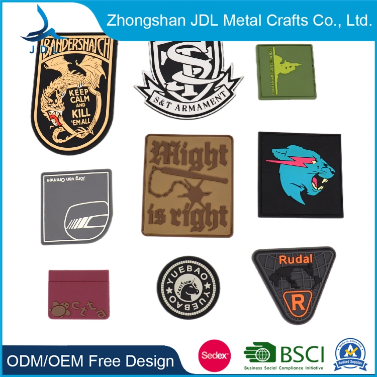 Garment Accessories Customized PVC Patches 3D Silicone Rubber Label