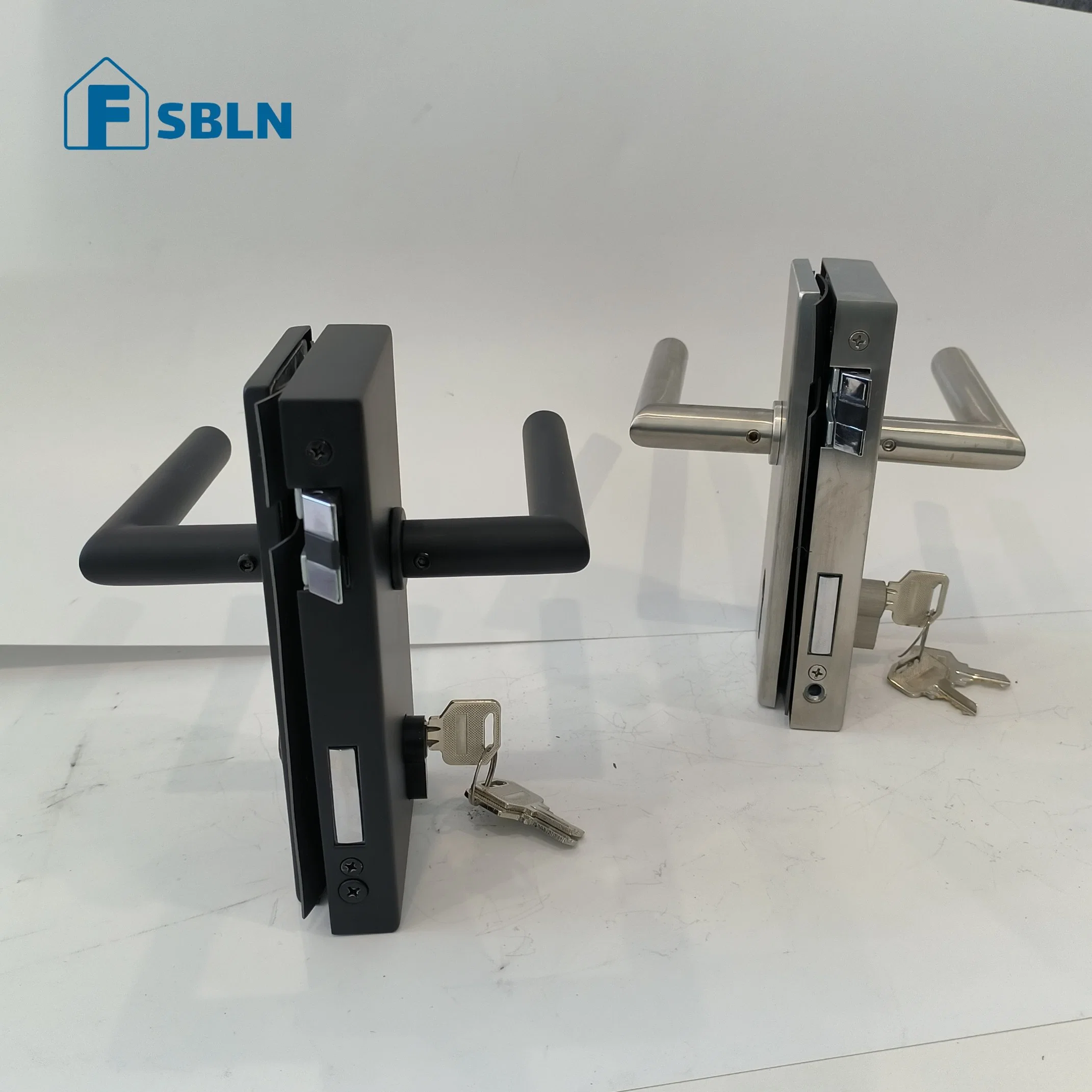 Bln Zinc Glass Door Lock with Glass Lever Handle