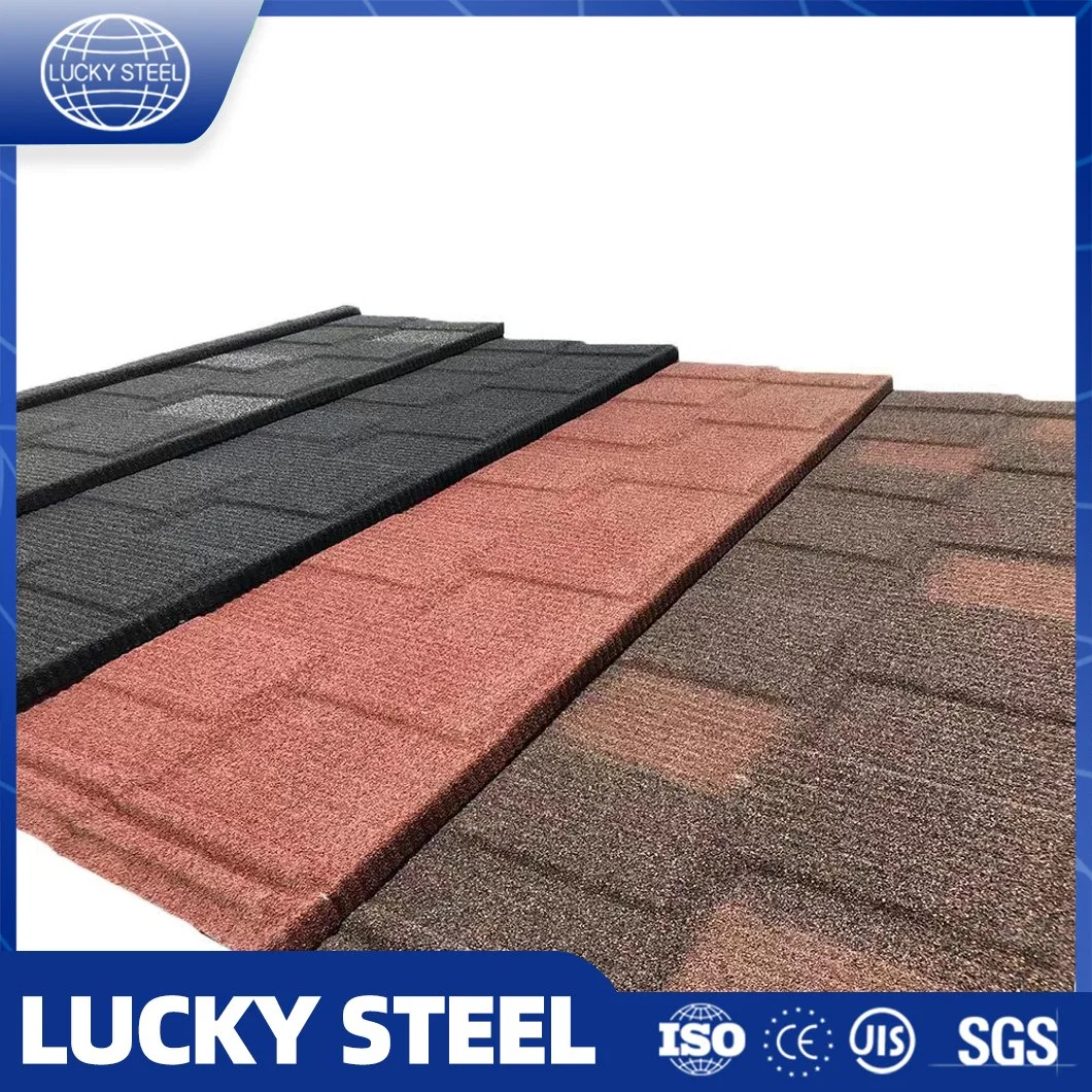 Anti Fading Colorful Durable Quality Stone Coated Steel Roof Tiles