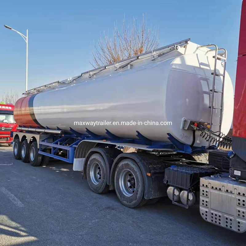 3 ejes 45000 50000 litros del depósito de combustible de aluminio de acero semi remolque