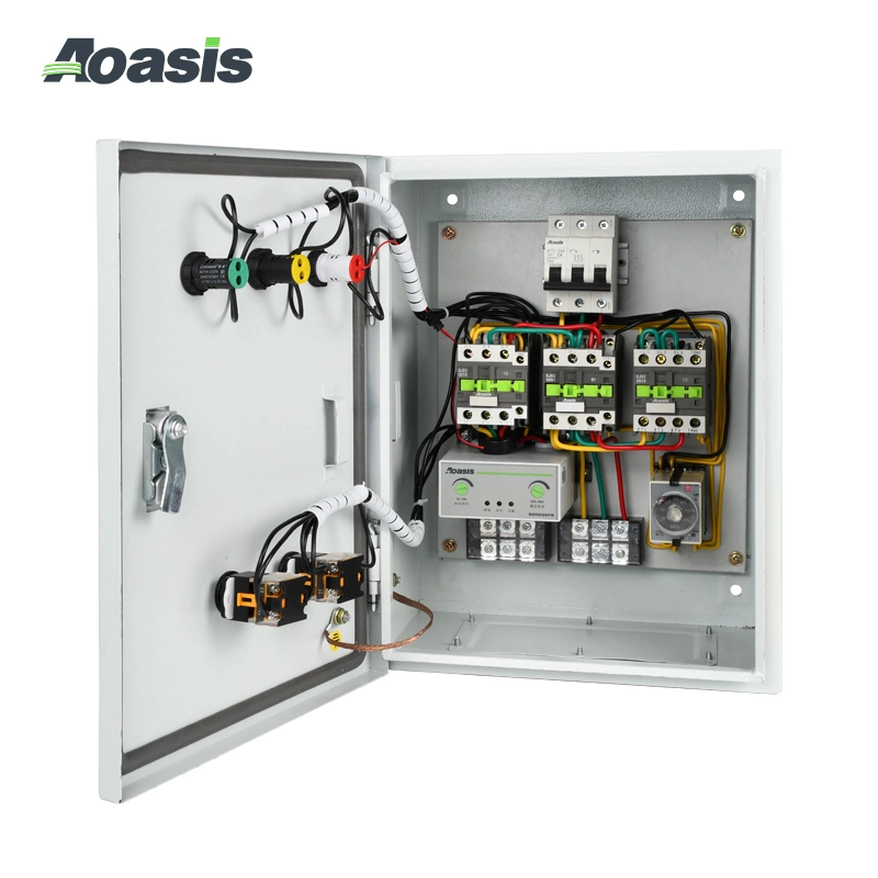 Armoires de panneau de commande électrique Aoasis Qjx3-18.5 Power Metal extérieur Armoire de commande électrique automatique