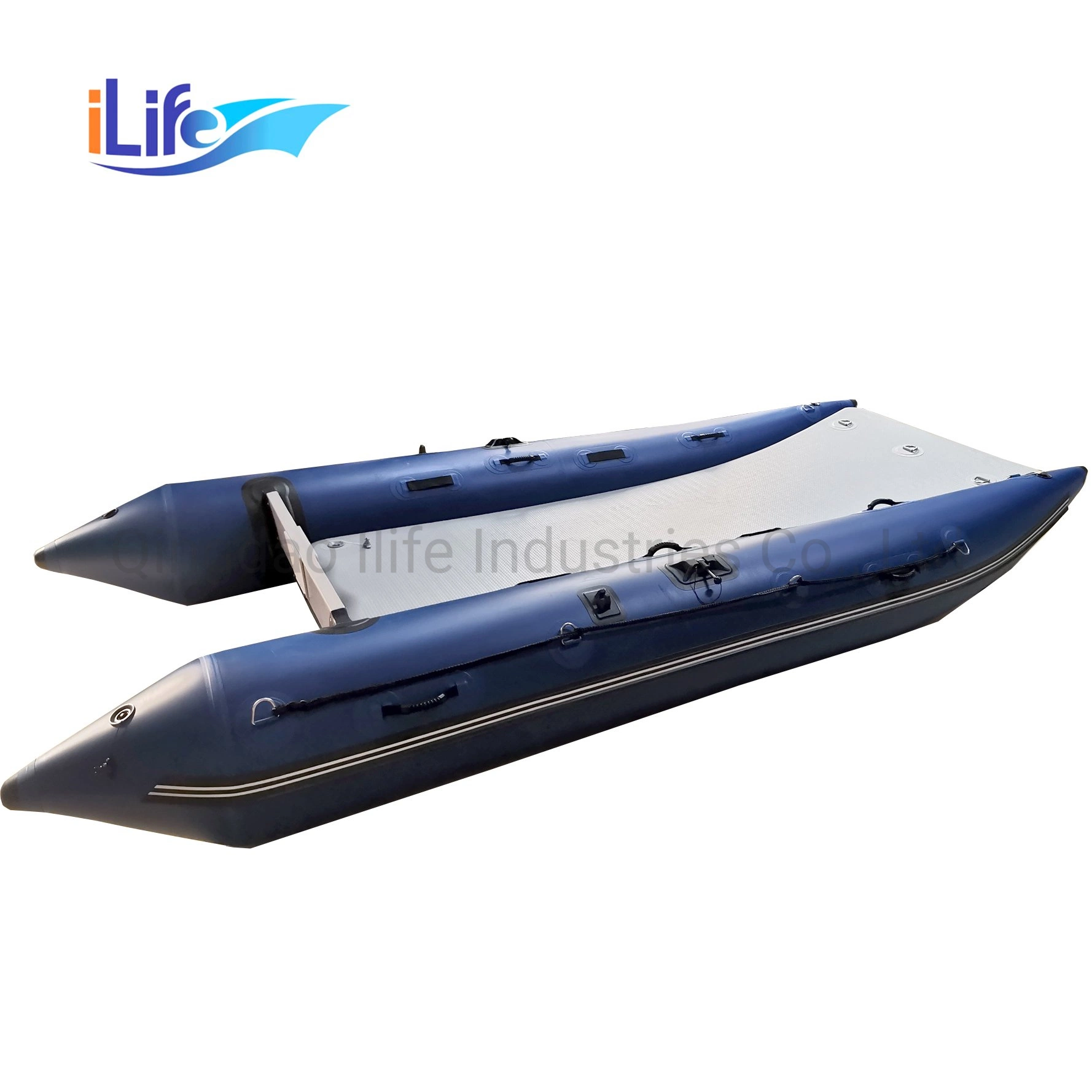 Ilife (4,2) bote catamarán hinchable de alta velocidad con Drop Stitch planta para la pesca y deportes