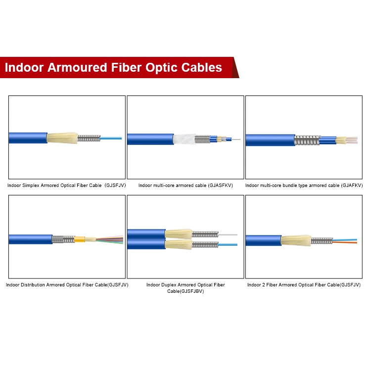 GJFJBV Single Mode Indoor Duplex 8 6 4 2 Core Cable Wire