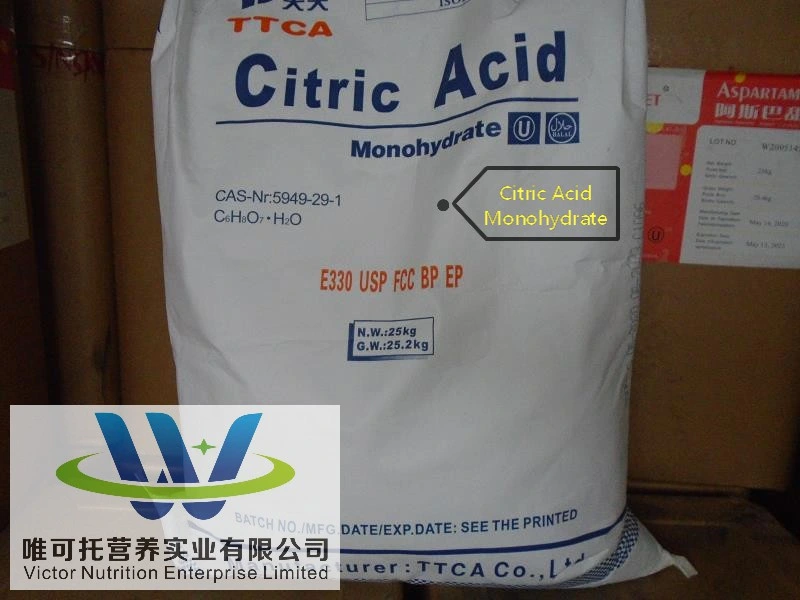 Monohydraté/Acide citrique anhydre, acide citrique pour l'additif alimentaire