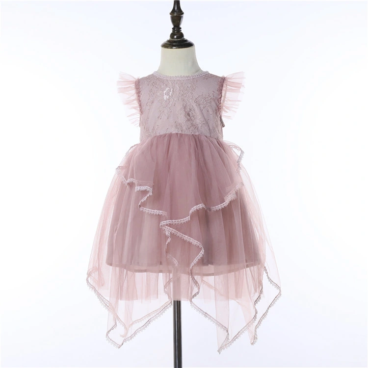 New Children Summer Frock Design Clothes Flower Girl Tulle Fashion Dress