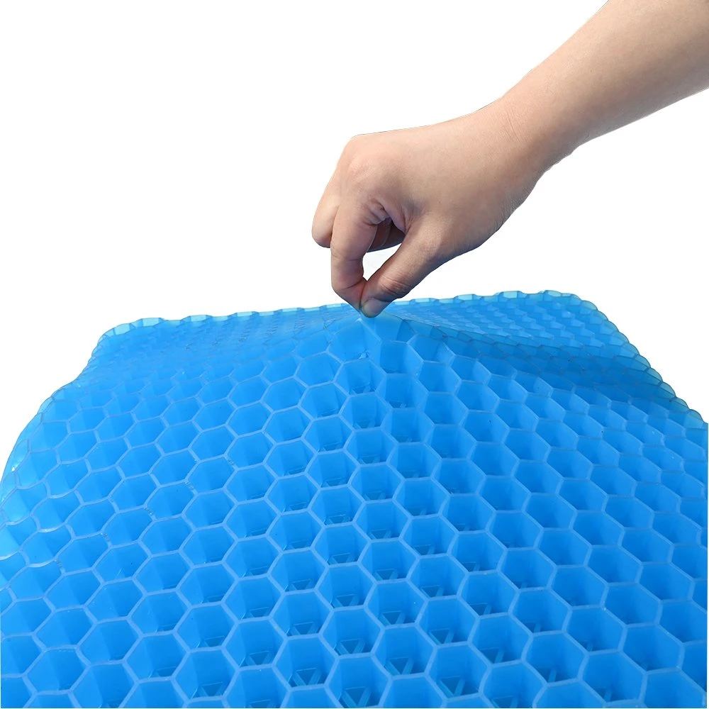 Hottest Double Layers Gel Enhanced Seat Cushion Cooling Orthopedic Memory Cushion TPE Gel Seat Cushion with Honeycomb Structure