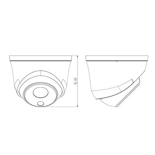 2MP tourelle IR fixes de surveillance de sécurité CCTV IP Caméra réseau Poe