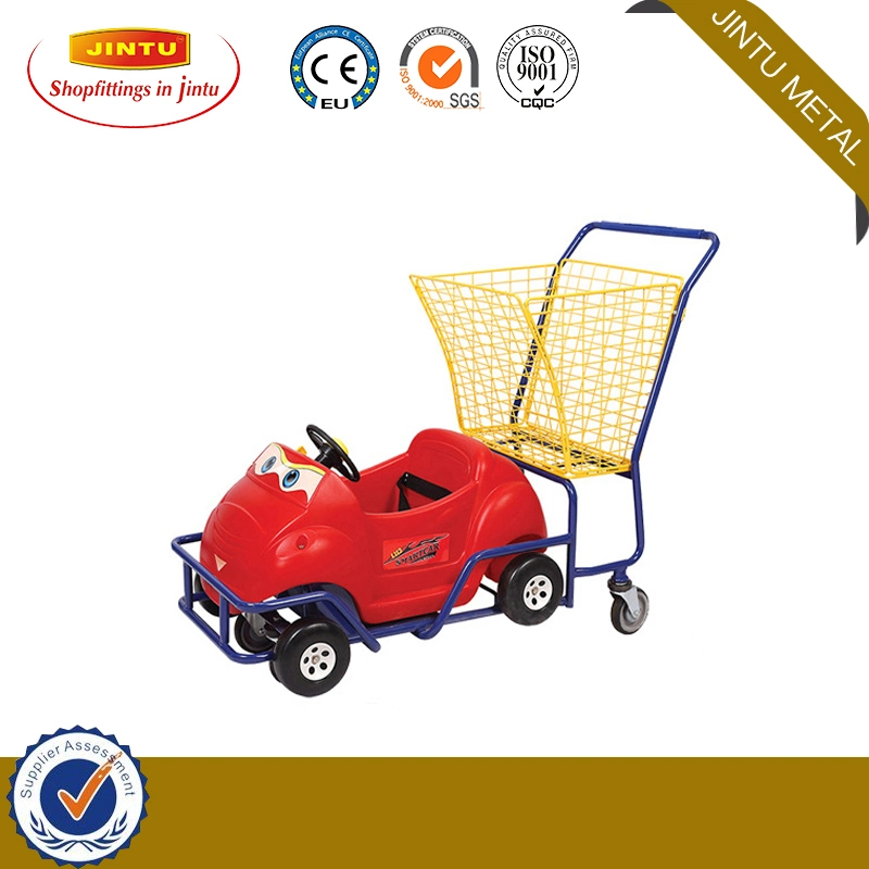 China-Made Supermarket Cart Kid Trolley with Toy Car