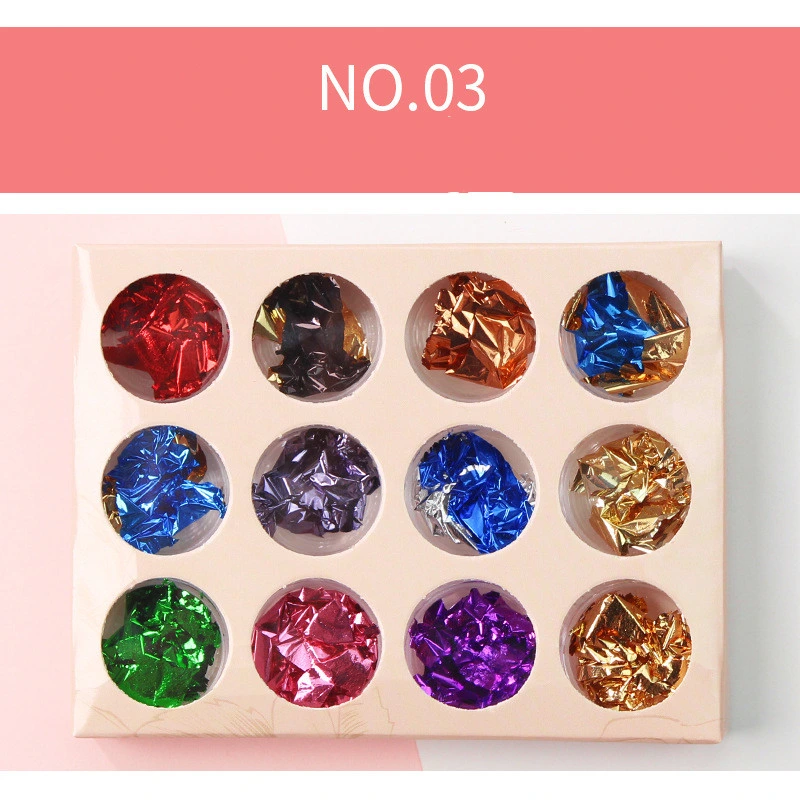 China OEM Supplier Gold and Silver Colorful Tin Foil Paper for Nail Art Decoration