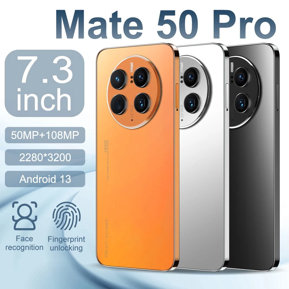Best Wholesale Mate50 PRO Cell Smartphone Model 2GB 16GB, 4GB 64GB, 8GB 512GB, 16GB 1t, Mobile Smart Phone, Viqee OEM/ODM Phones Ready in Stock