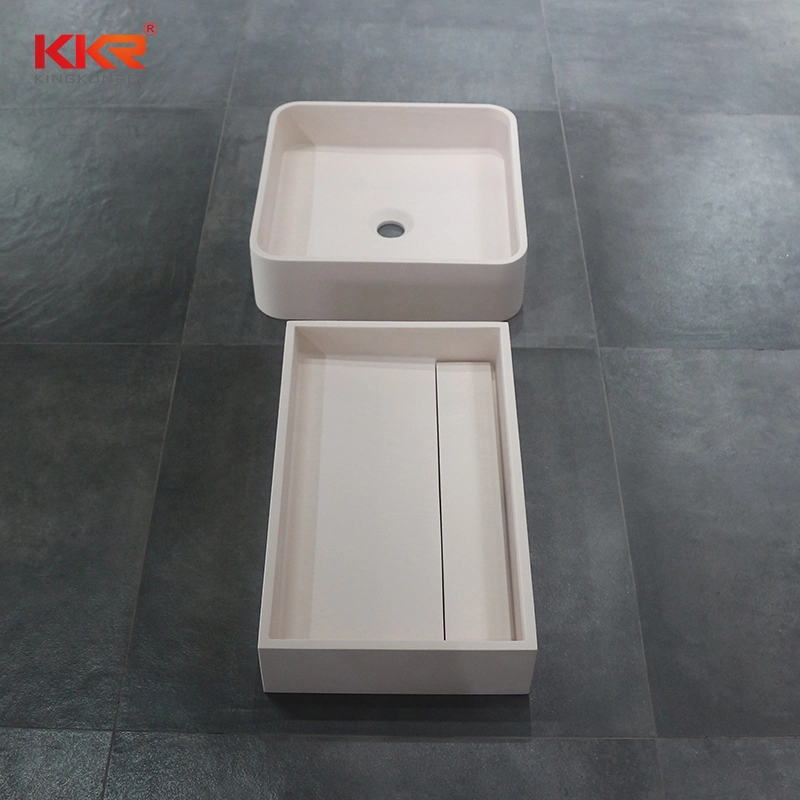 Counter Top Solid Surface Bathroom Vanity Cabinet Stone Sinks