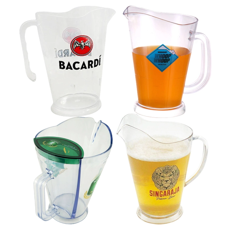 BPA frei Lebensmittelqualität Kunststoff klar Bier Pitcher Kunststoff Bier Krug Pitcher für Bar Kunststoff Wasser Saft Pitcher Hausbier Wasserkrug