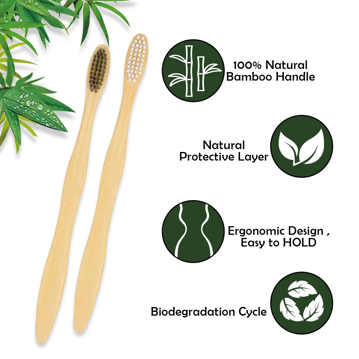 Oral Care High quality/High cost performance OEM Bamboo Toothbrush for Adult