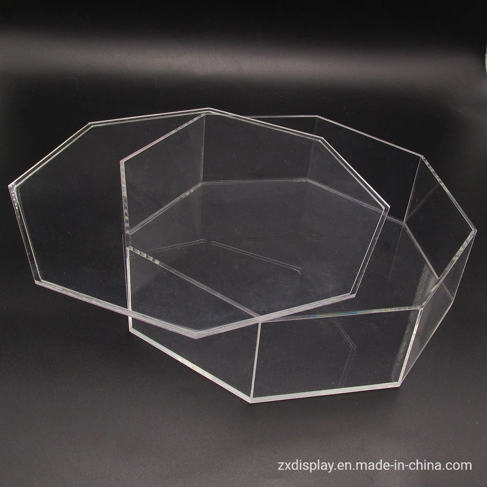 Fashion Octagon Acrylic Wedding Candy Storage Box with Lid