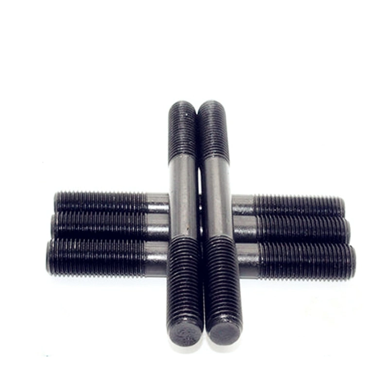 Stud Bolt with Double Ends Black Oxide Partial Threads 3/8 1/2 5/8