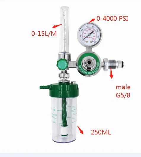 Afk Regulador de presión en el Hospital de oxígeno con el caudalímetro y vaso Humidificador Cga540