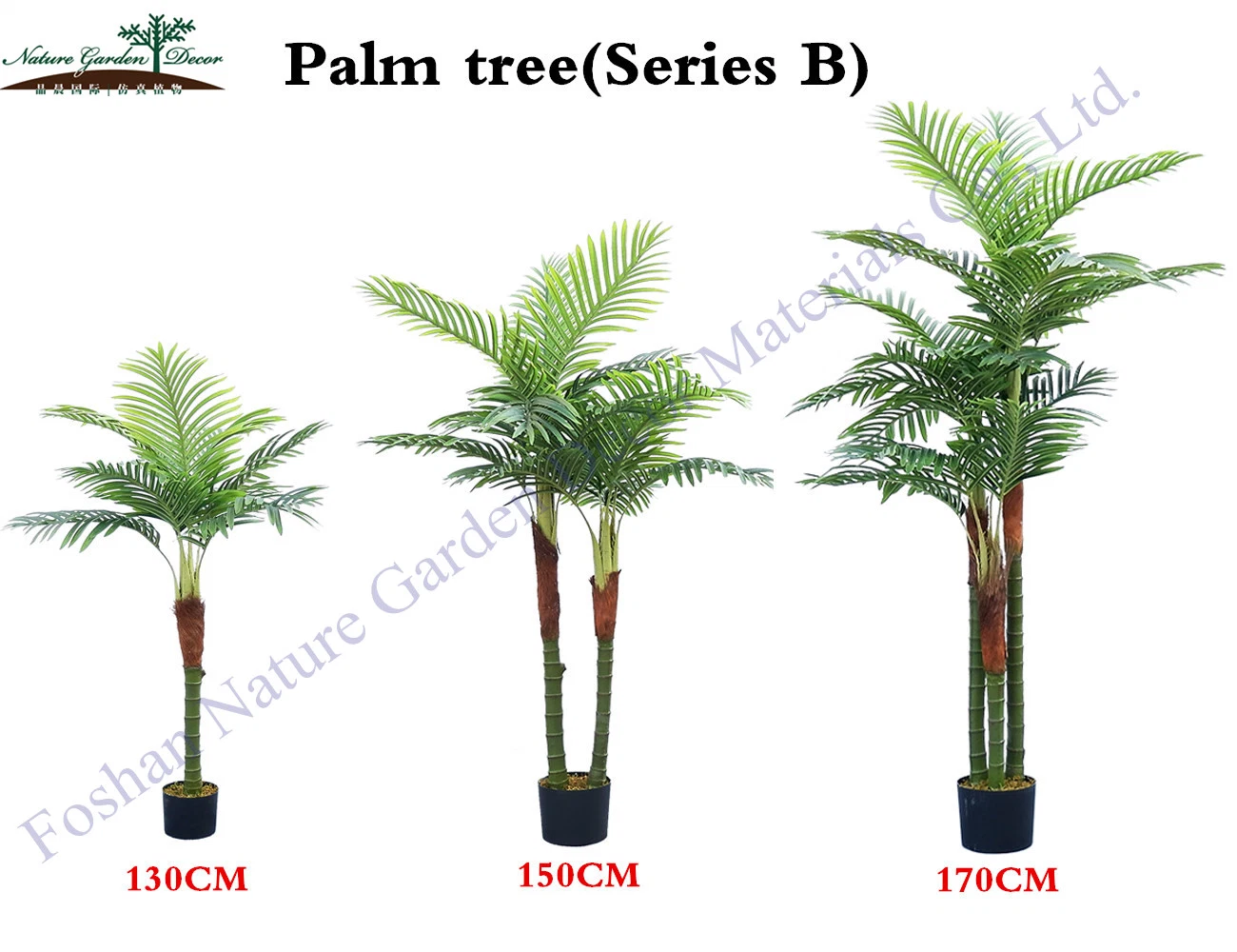 Wholesale/Supplier Indoor Outdoor Decoration Fake Green Plant Plastic Artificial Palm Tree