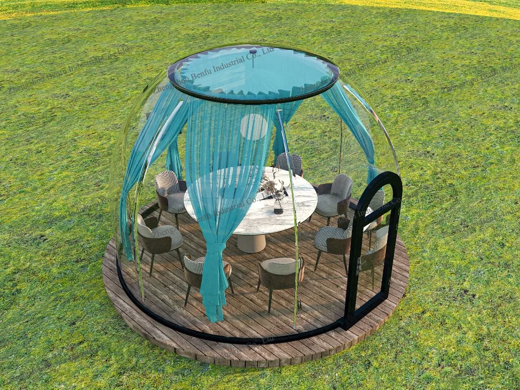 Bfb380 8-10 personne Matériel PVC transparent Glamping bulle dôme étoilé tente igloo