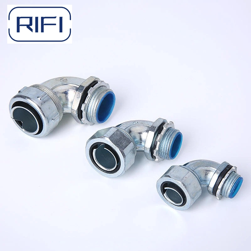 90 Degree Dwj Type Liquid Tight Conduit Connector PVC Coated Flexible Conduit connector