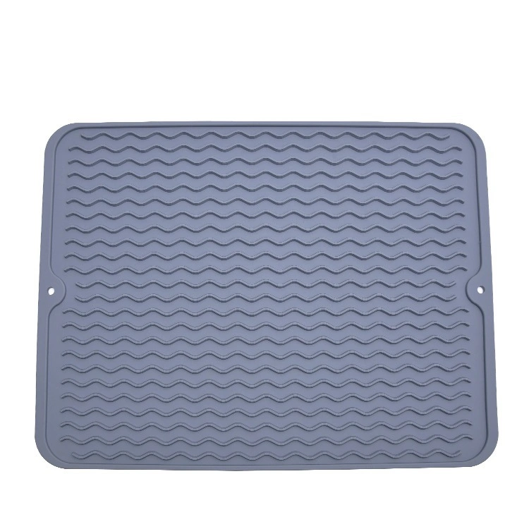 Alfombrilla de cocina de silicona/almohadilla de desagüe, almohadilla de seguridad para lavavajillas resistente al calor para secado más rápido, placa de cocina