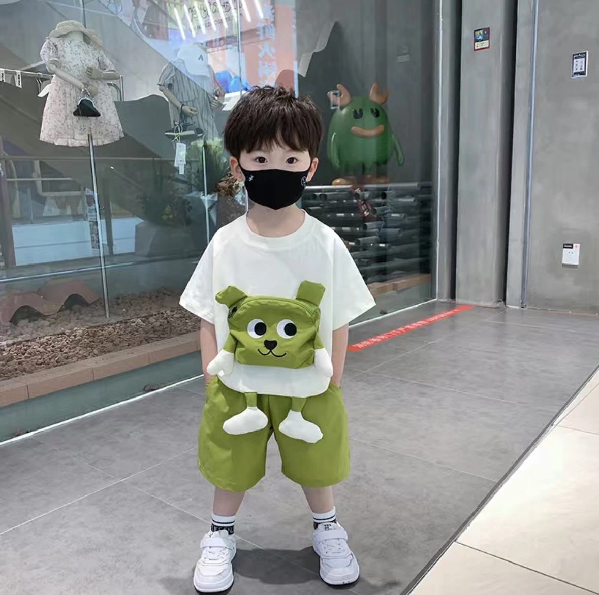 Childrens Clothing Wholesale/Supplier Factory Price Kids Clothes Summer Thin Two-Piece Set Boys Clothes Baby Short Sleeve Boys Summer Suit Childrens Apparel Bss8019