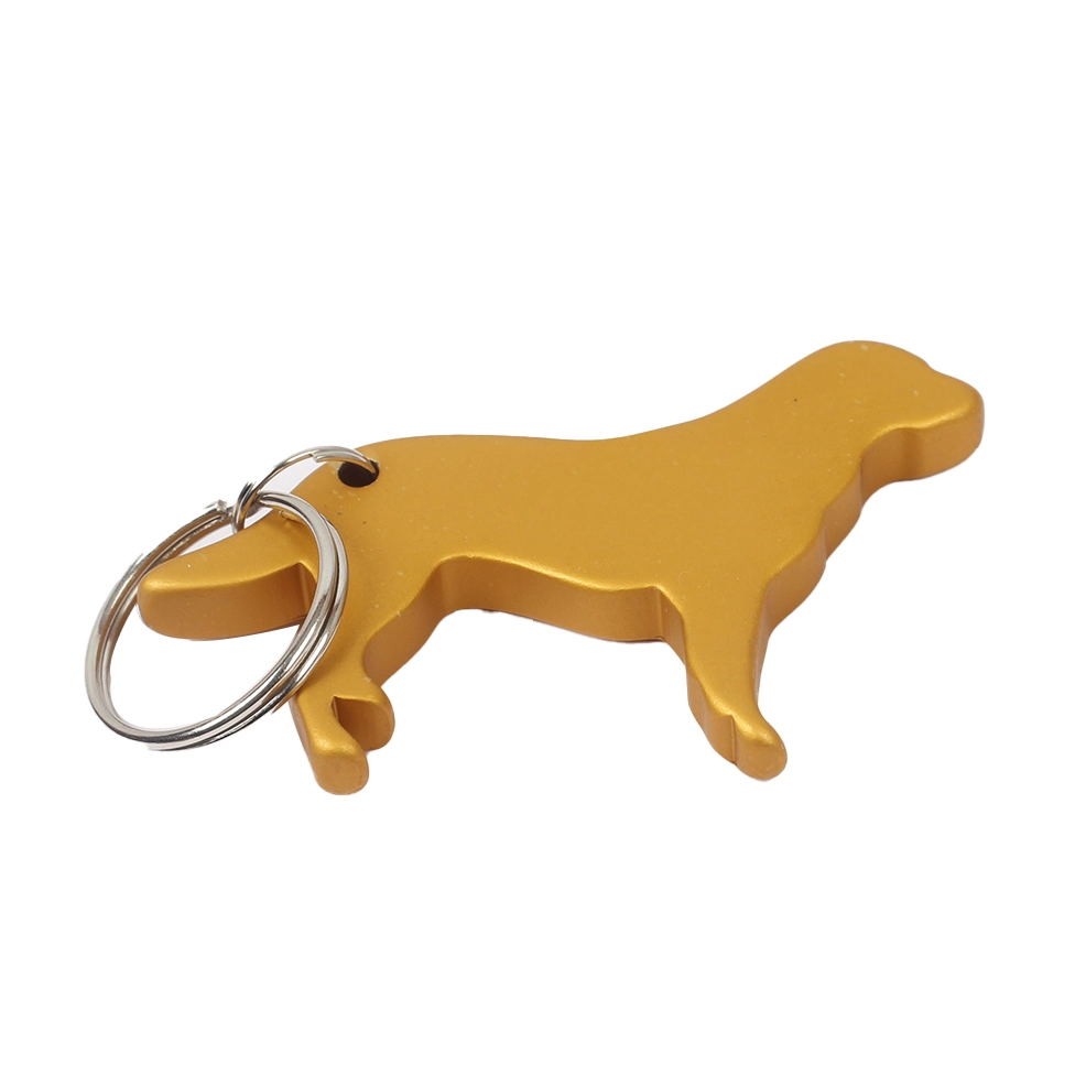 Cheap Aluminum Animal Dog Beer Bottle Opener Keychain with Customized Logo