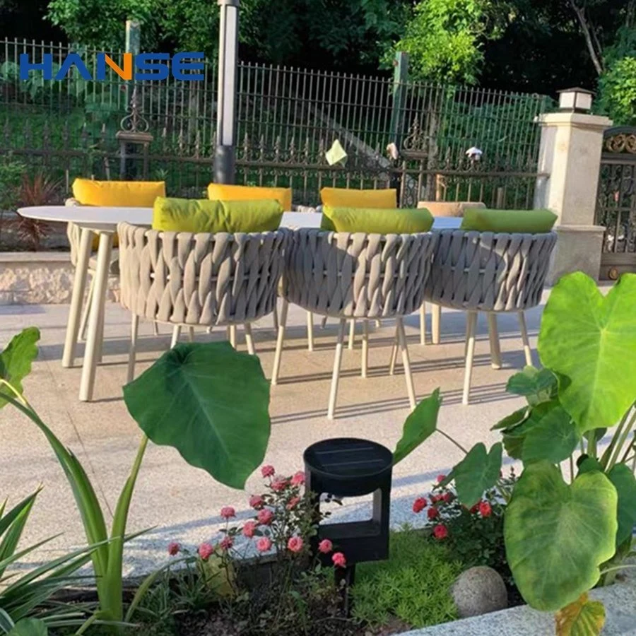 Outdoor chaise de salle à manger mobilier de jardin en plastique