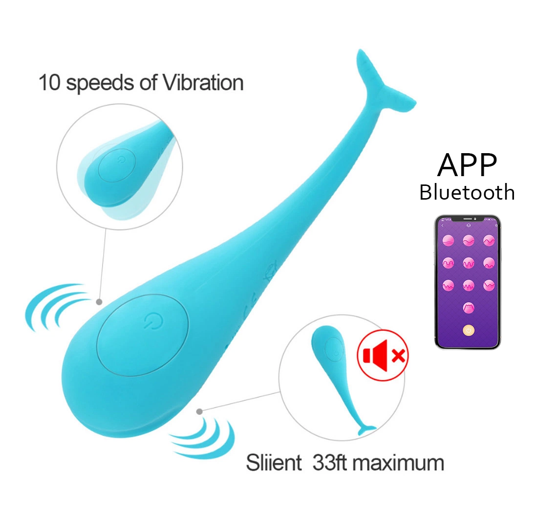 Little Whale Vibrator APLICACIÓN Bluetooth Control remoto de voz G-Spot Dildo Masajeador Vibrating Egg Women Masturbador femenino Sexo Juguetes