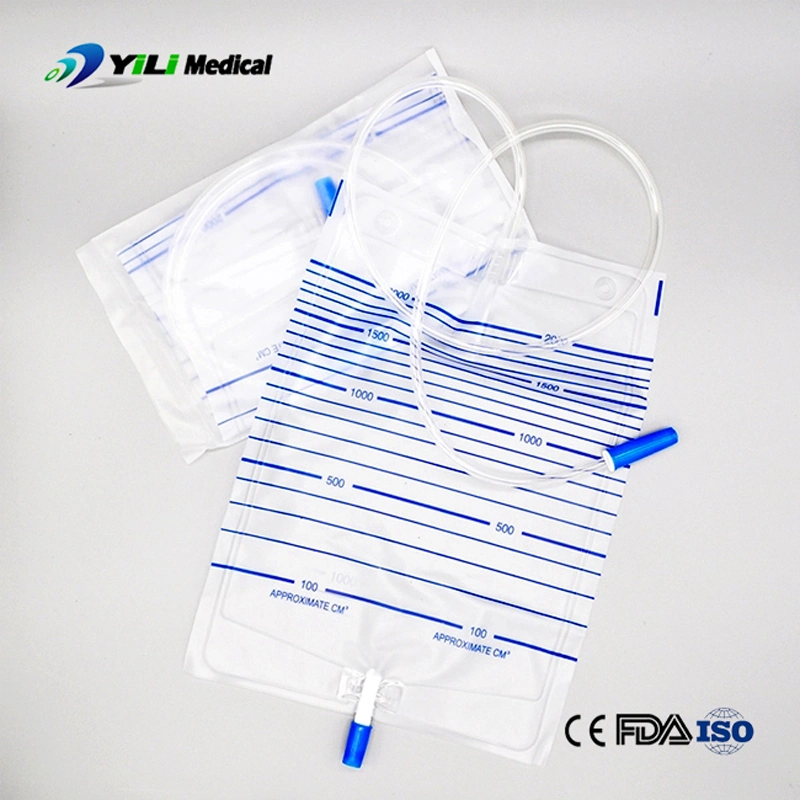 2000ml Push-Pull Valve Disposable Catheter Urine Drainage Bag