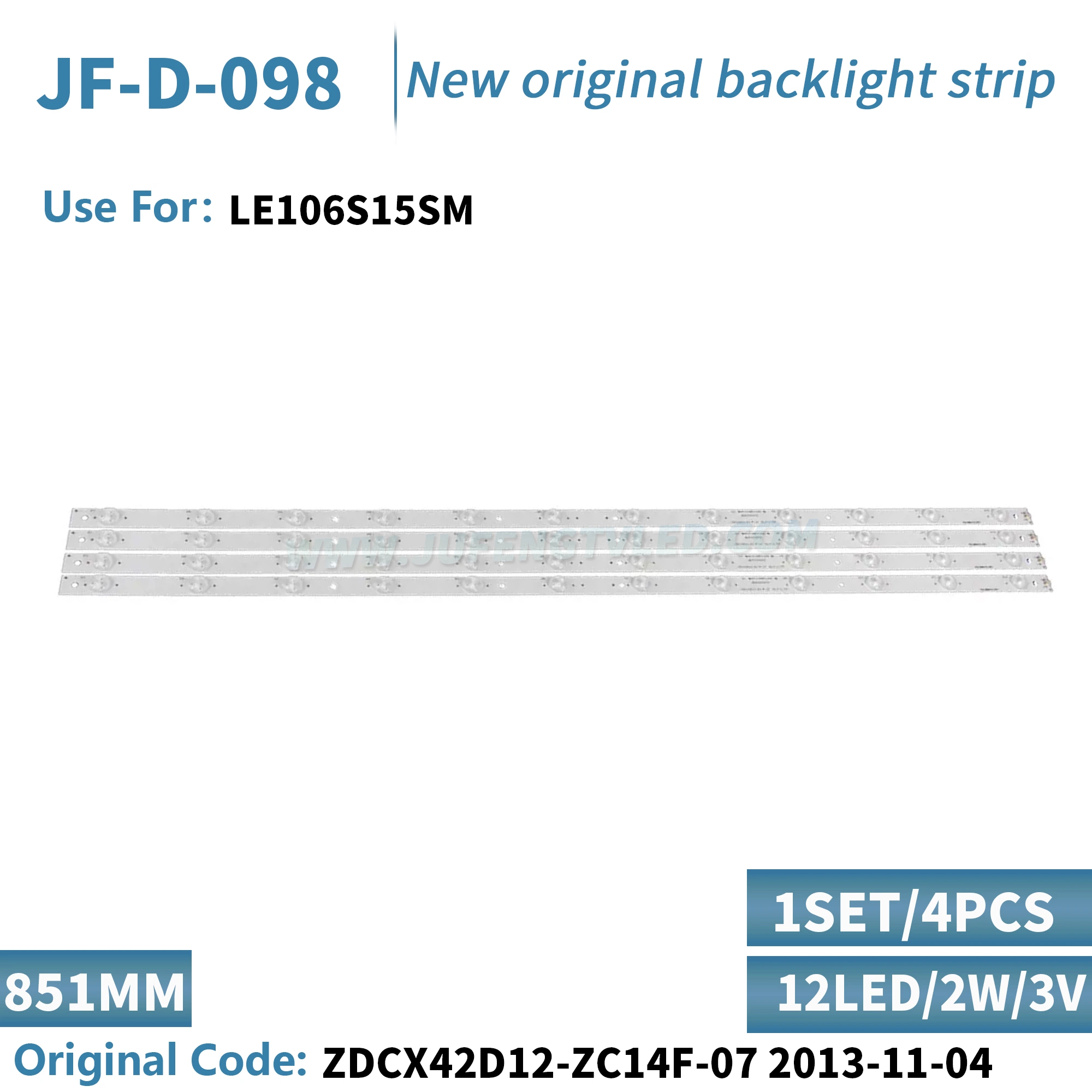 Jf-D-098 LED TV Backlight Use for 42'' 12LEDs Zdcx42D12-Zc14f-07 2013-11-04 LED Strips