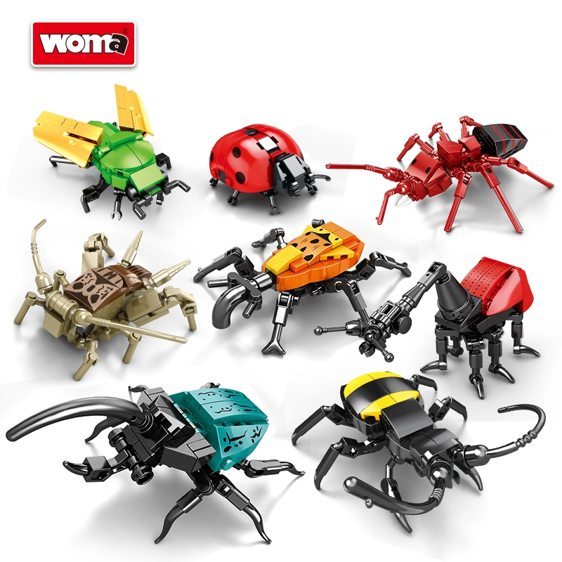 WOMA Toys Eigenmarke C0632 Student MOC Kind 2023 DIY Creative Insects Collection Theme Brick Small Mini Insect Building Blocks Intellektuelles Lernspielzeug