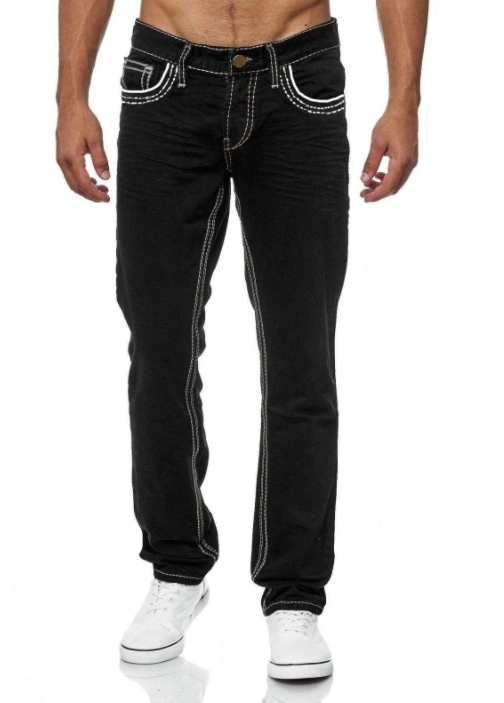 Hombres Denim Slim Reduced Pants Casual Leisure Jeans para hombre con Agujero