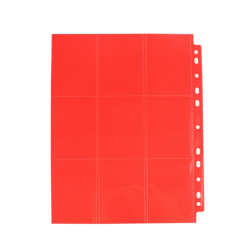 9-Pocket Two-Sided Transparent Card Holder Page for Card Storage Waterproof Inner Page