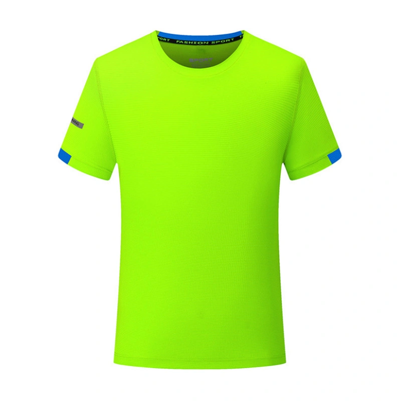 Wholesale/Supplier High quality/High cost performance  Outdoor Sports Fast Dry Round Neck Short-Sleeved T-Shirt Custom Fitness Running Reflective Clothes Printed Logo 7111