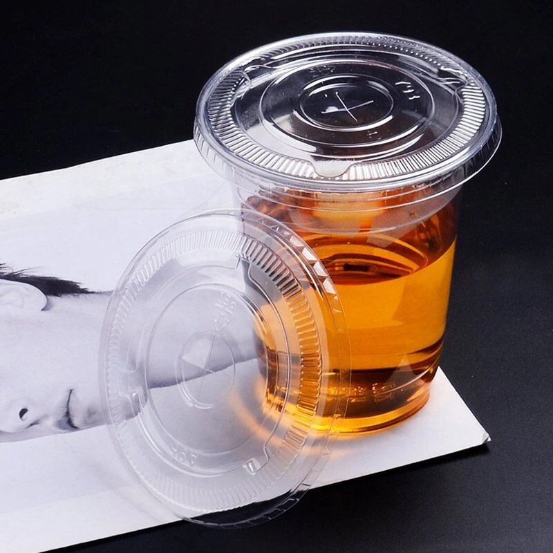 Excellent Quality Disposable Plastic Pet Cup Matching Wide Hole Dome Lids