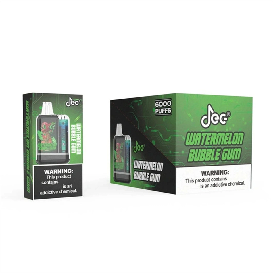 E Cigarette Price Vaporizer Jec Box 6000 Puffs Rechargeable Disposable/Chargeable Vape