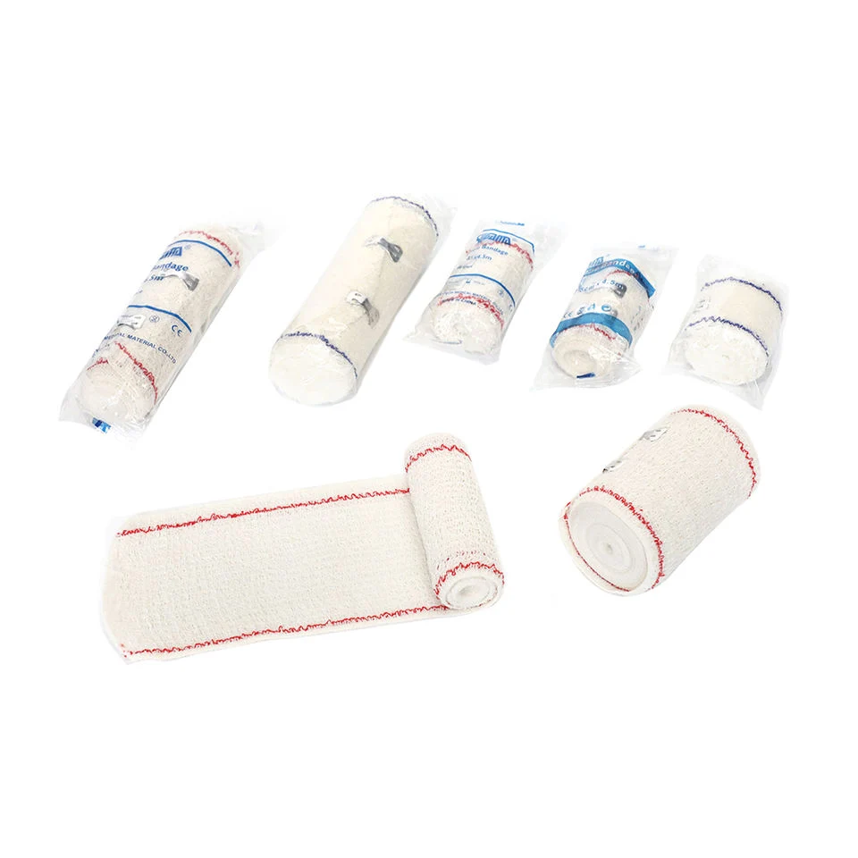 Wholesale/Supplier Medical High Elastic Cotton Disposable Crepe Bandage with Clips