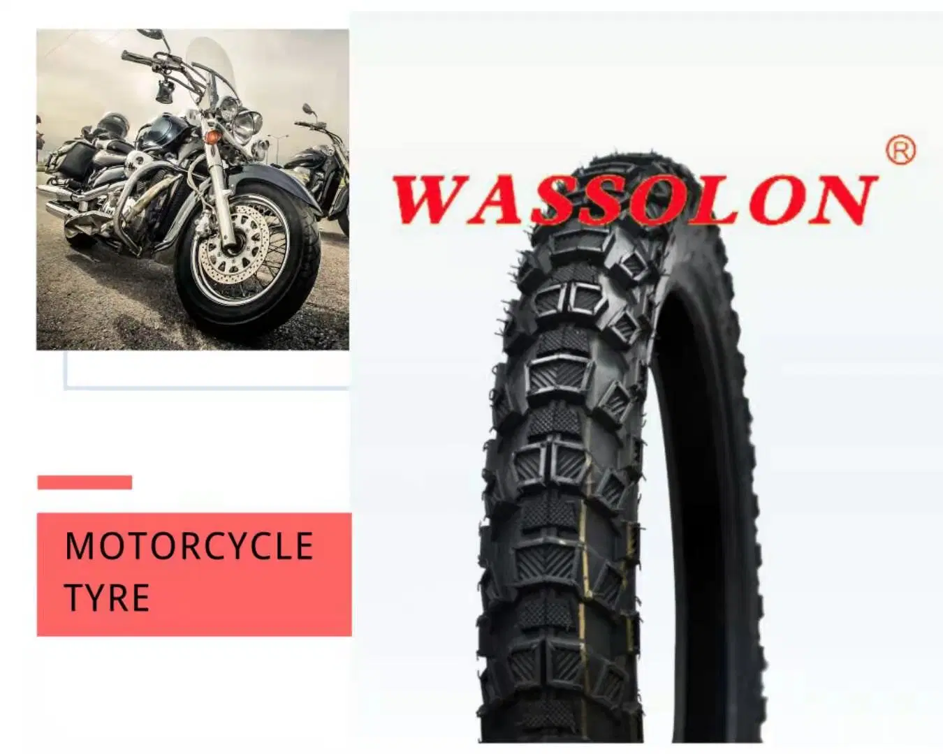 Moto Scooter Sapre Reaiatant Tubeless Rueda de goma de neumáticos de nylon natural 8PR/neumático