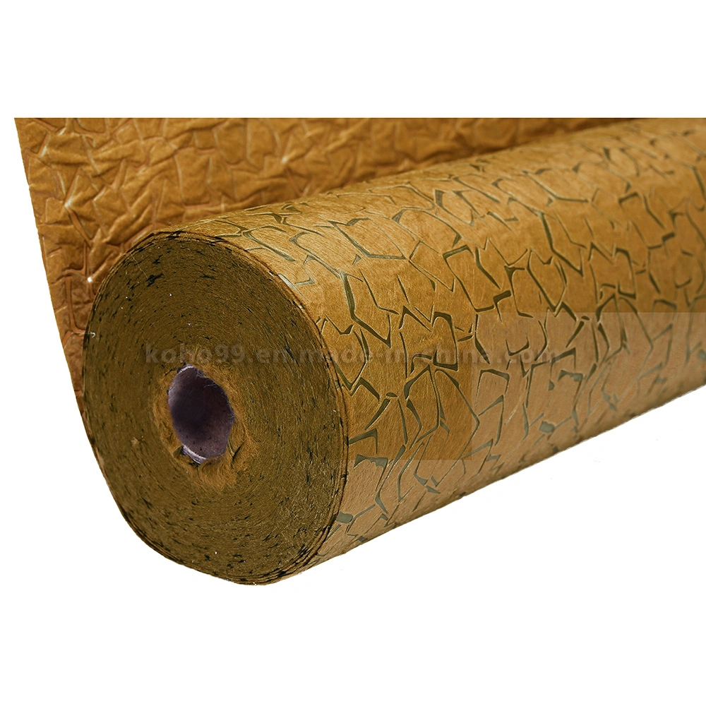 Golden Yellow Non Woven Grid Embossed Cloth for Bags