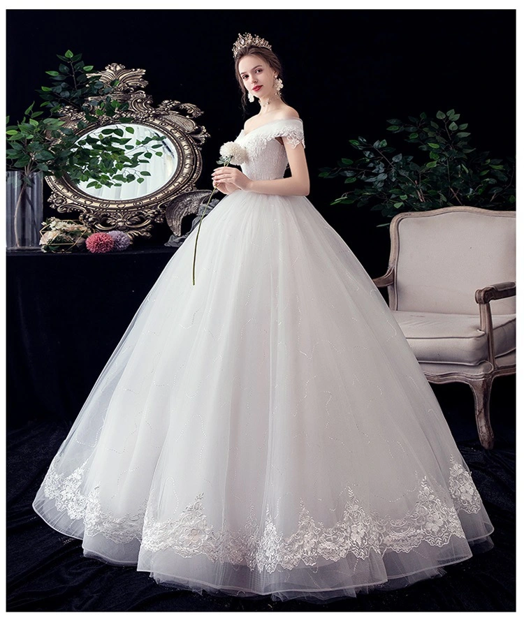 2021 New Western Strapless Hot Bridal Dress Lace Wedding Dress Bride Gowns Trailing Vestido De Noiva