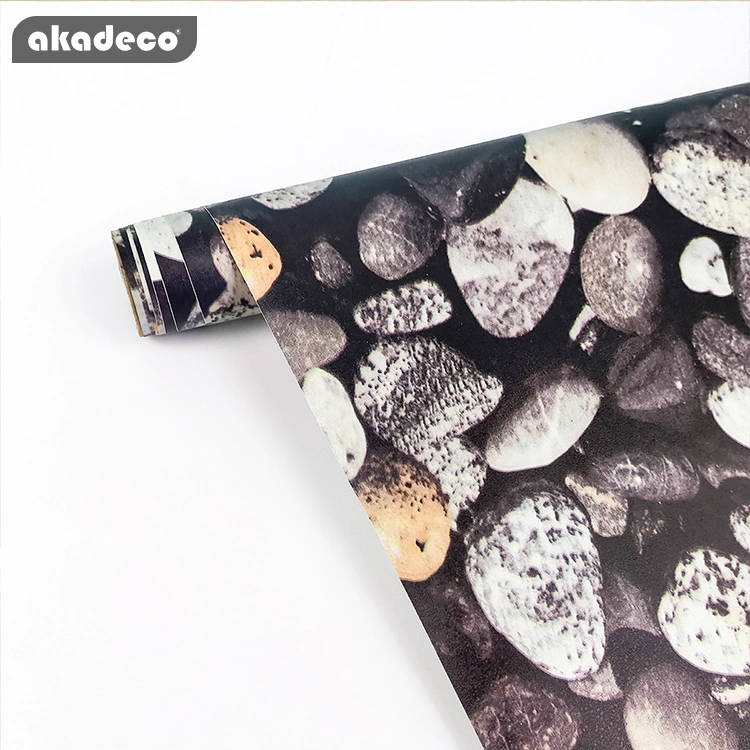 Akadeco Natural Material Production of 2D Exquisite Imitation Marble Sticker Interior Decoration Waterproof Wall Paper