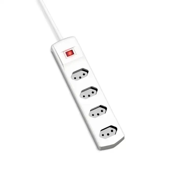 Tomadas de 4 vias cabo de extensão tipo Brasil Power Strip Tomada de alimentação da ficha eléctrica